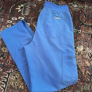 Figs Yola High Waisted 2.0 Scrub Pants in Ceil Blue